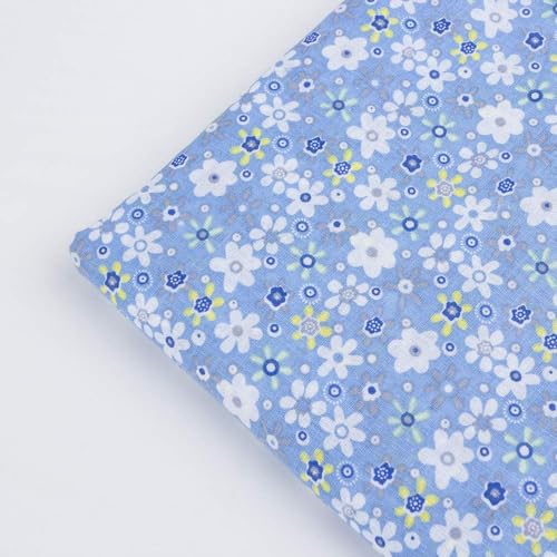Image of 9.8 inch*9.8 inch(25cm*25cm) Cotton Fabric DIY Making Supplies Quilting Patchwork Fabric Fat Quarter Bundles DIY for Quilting Cotton Patchwork Cushions (Blue, 9.8 inch x 9.8 inch)