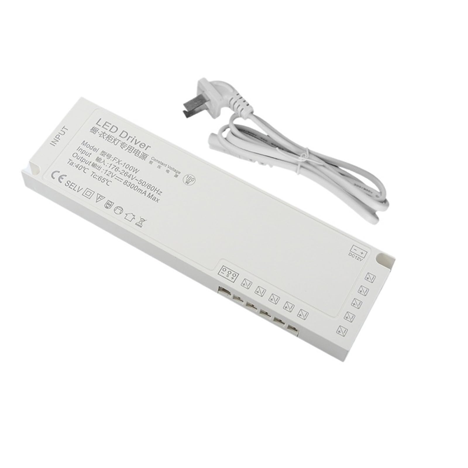 PWANUIGTE Cabinet Wardrobe Light Dedicated Power Supply 12v 24v 60w 100w 150w Strip Transformer(12V 100W-engineering funds)