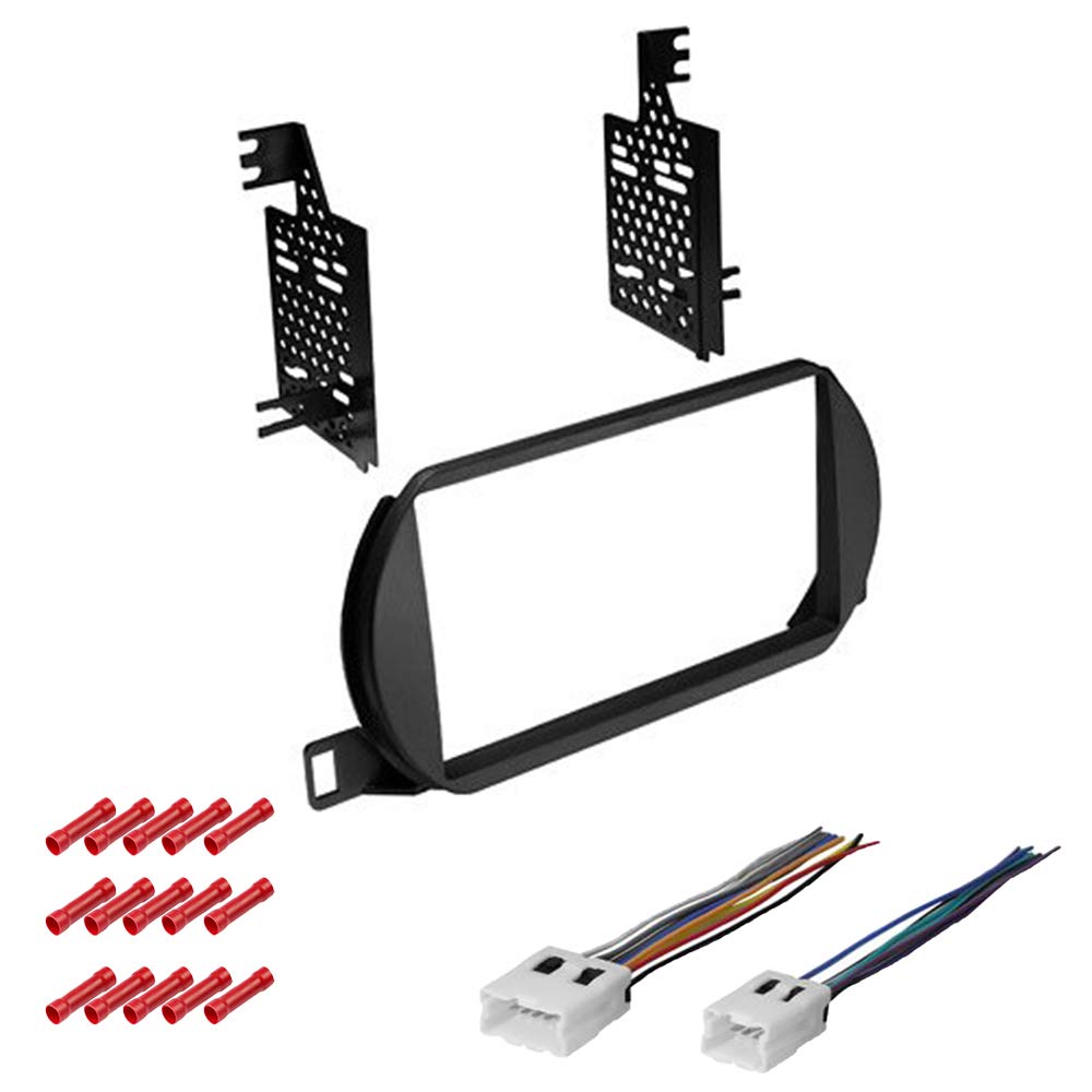 CACHÉ KIT448 Bundle with Car Stereo Installation Kit for Nissan Altima 2002 – 2004 in Dash Mounting Kit, Harness, for Double Din Radio Receiver (3 Item)