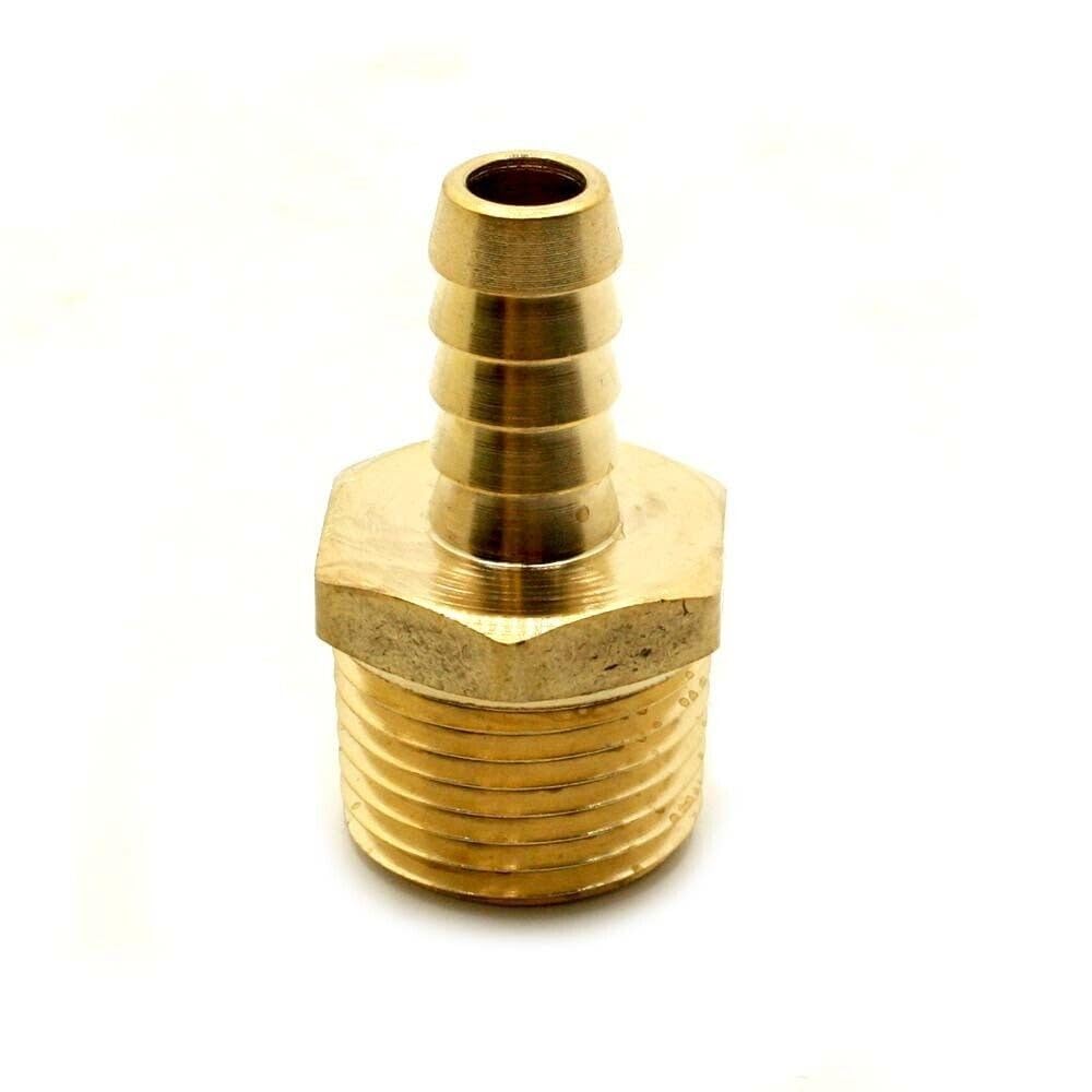 HASMX Replacement 7028105 Hose Barb Brass Adapter Replacement for Thrifco Plumbing (1/4" Hose Barb X 1/8" MIP Brass Adapter)