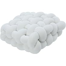 Floor Cushion, Thickened Knot Pillow with Extra Cotton Filling for Back Support on Bed Couch Living Room