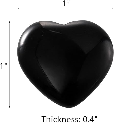 Miniatura 2 de ZEAYEA 12 piedras en forma de corazón de 1 pulgada, piedras naturales para el amor, juego de cristales curativos de chakras para equilibrar reiki,