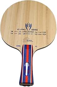 Raquete Tênis de Mesa Loki K1 Clássica Profissional Carbono 7 Folhas 5 Madeira + 2 Carbono Cabo FL Ofensiva Rápida Alta Velocidade e Controle Blade