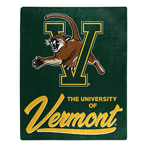 Northwest NCAA Vermont Catamounts Unisex-Adult Raschel Throw Blanket, 50" x 60", Signature