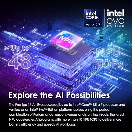 MSI Prestige 13 AI+ Evo (2024) 13.3" Laptop, 32GB LPDDR5x, 2TB NVMe SSD, Stellar Gray | 2.8K OLED Business Laptop, Intel Core Ultra 7-258V, Arc Graphics, Thunderbolt 4, WiFi 7 - Image 4