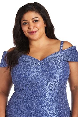 Image of R&M Richards Women's Embellished Full-Length Gown W /Illusion V-Neck & Back Zipper - Evening Cocktail Party Attire