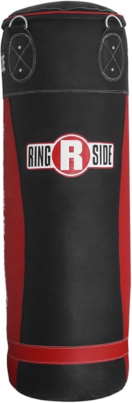 Ringside Large Leather Heavy Bag, Punching Bag for Boxing Training and Workout, Includes Heavy Bag Chain and Swivel