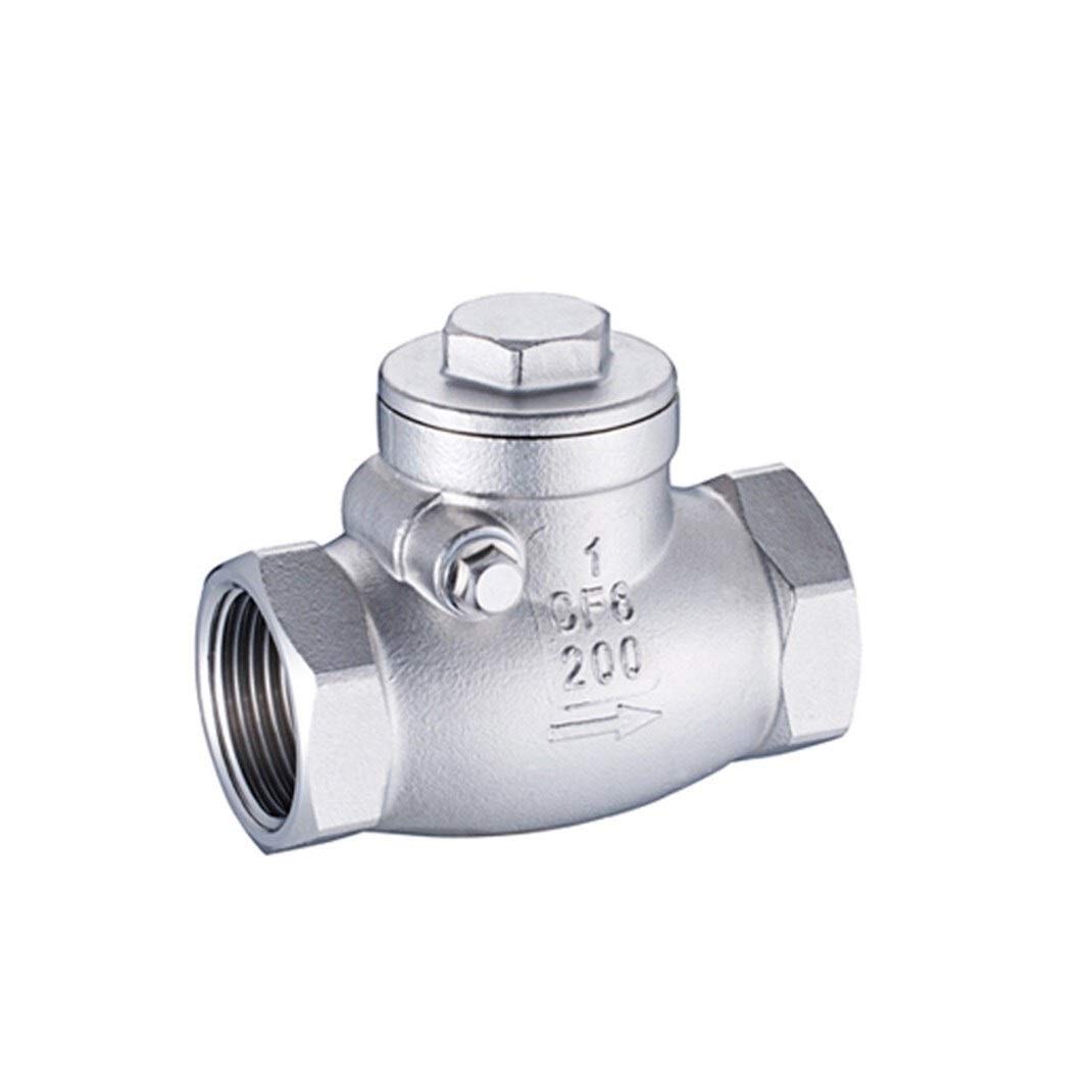 SBSSYVLMV 1pc Stainless Steel Wire Mouth Horizontal Non-Return Valve 304 Female Thread Swing Check Useful