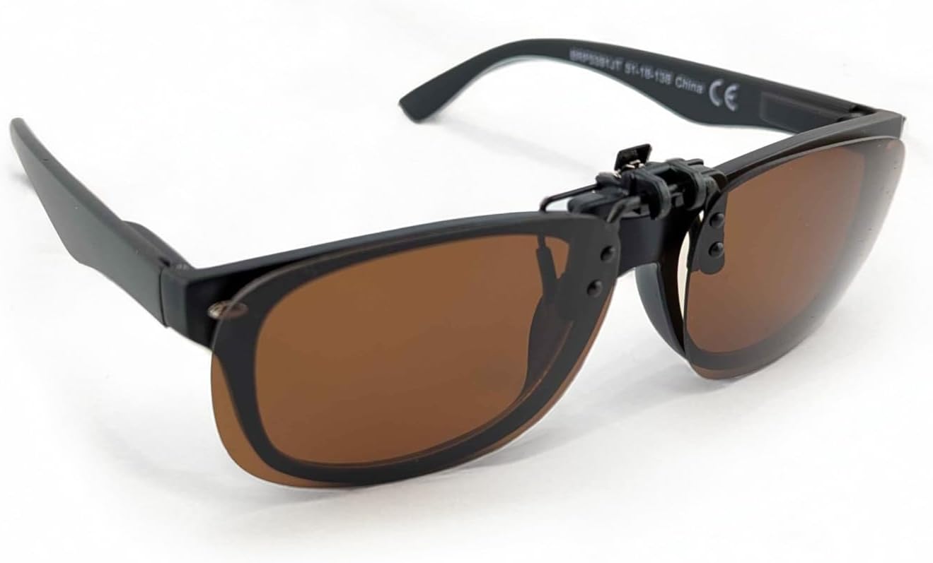 SomniLight Blue Light Blocking Outdoor Glasses, FL-41 Tinted, Polarized Lenses for Migraine and Light Sensitivity (Clip-on Style)