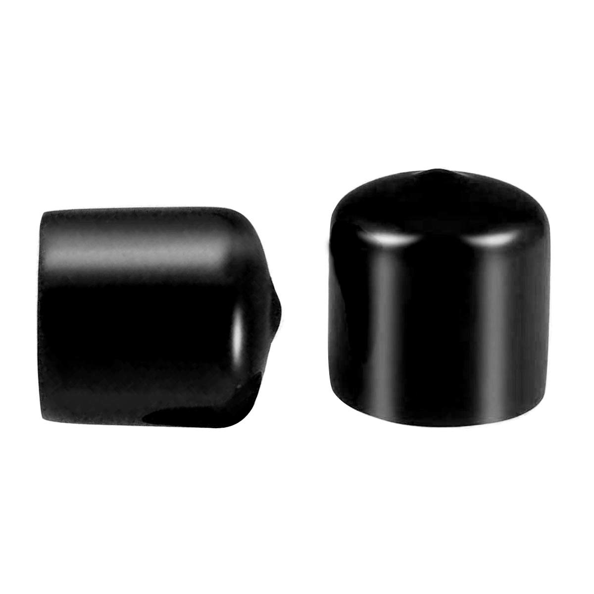 100 Pcs Screw Thread Protectors, PVC Rubber Round Tube Bolt Cap Plastic End Cap Cover Thread Protectors Black, Inner Dia 22mm โ image 1