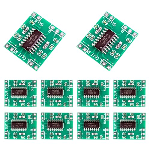 LAOMAO PAM8403 Mini Verstärker Modul für DIY Audio – 5V Stereo 3W+3W Digitalverstärker, Hohe Effizienz, Geringer Stromverbrauch, Geeignet für Lautsprecher, Tragbare Geräte, Audio-Platine(10 Stück) LAOMAO PAM8403 Mini Verstärker Modul für DIY Audio – 5V Stereo 3W+3W Digitalverstärker, Hohe Effizienz, Geringer Stromverbrauch, Geeignet für Lautsprecher, Tragbare Geräte, Audio-Platine(10 Stück)