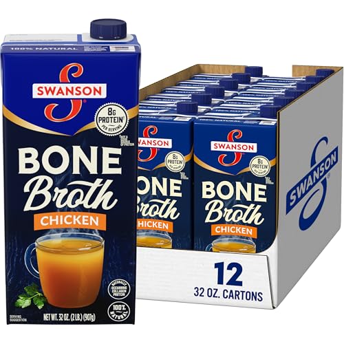 SWANSON S Chicken Bone Broth, 32 Ounce Resealable Carton (Pack