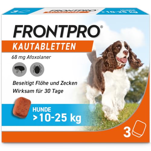 FRONTPRO Hund L - Kautablette gegen Zecken & Flöhe (Hunde 10 bis 25 kg)