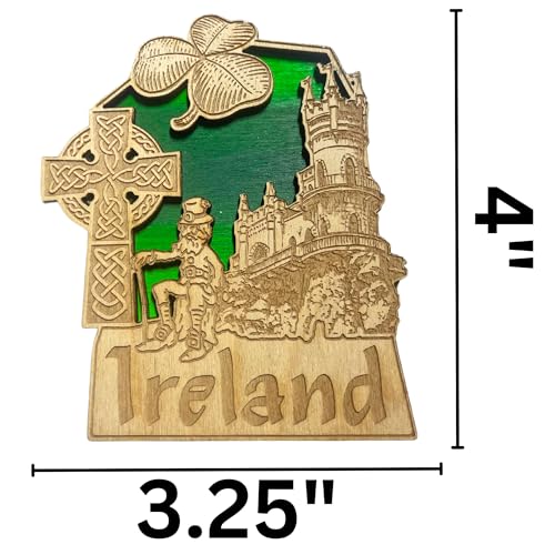 Imán decorativo rectangular de recuerdo de Irlanda miniatura 2