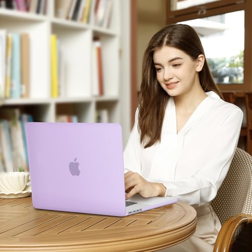 Image of MOSISO Compatible with MacBook Pro 16 inch Case 2025 2024 2023 2022 2021 M4 M3 M2 M1 A3403 A3186 A2991 A2780 A2485 Pro Max, Plastic Hard Shell&Keyboard Cover&Screen Film&Storage Bag, Light Purple