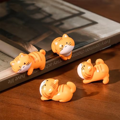 Image of Ascension 6 Pcs Mini Cat Cute Car Accessories Funny Rear View Mirror & Dashboard Decorations Lovely Animal Miniature Figurines Creative Cute Kitten DIY Home Dollhouse Bonsai Garden Decoration