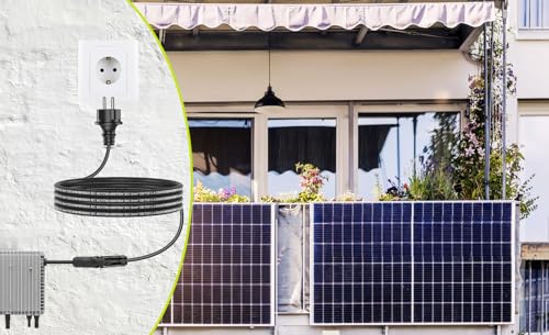 MXRPV LY01 Kabel 2/3/5/10M,LY01 zu Schuko Adapter Kabel,LY-01 Buchse auf Schuko Stecker AC Anschlusskabel,Solar PV Steckdose für die Deye Mikrowechselrichter SUN-M50/80/100/160/200-G4-EU-Q0 (2 meter)