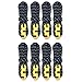 Azarxis Corde de Tente Réfléchissante 4 m Corde Nylon avec Tendeur en Aluminium Léger Φ3mm Ficelle 4 ou 8 Pièces pour Bâche Fixation Camping (01 Noir - 8 Pièces - Φ3mm)