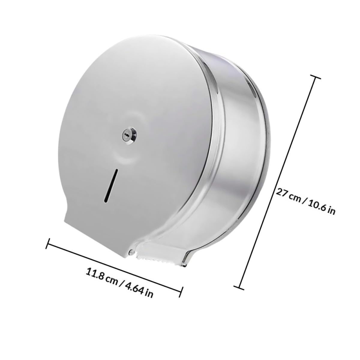 STOBAZA Papierrollenhalter Wandmontiert Edelstahl Toilette Badezimmer und für Rundes Design Einfacher in Einbau Moderne r und Langlebiger Küchenrollenhalter Silber