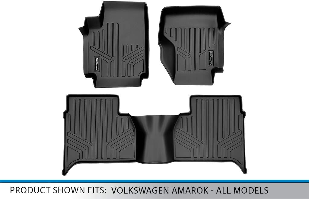 MAXLINER Floor Mats 2 Row Liner Set for 2011-2014 Volkswagen Amarok