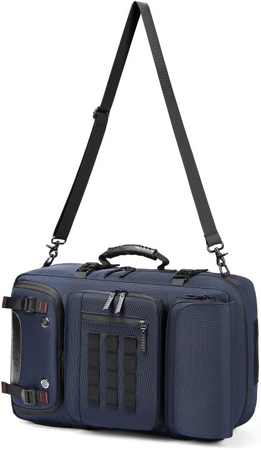 Men travel backpack,waterproof 17 inch Business Laptop with Separate Shoe Bag,Hidden USB charging port Hiking backpack 50L outdoors trekking … (blue)