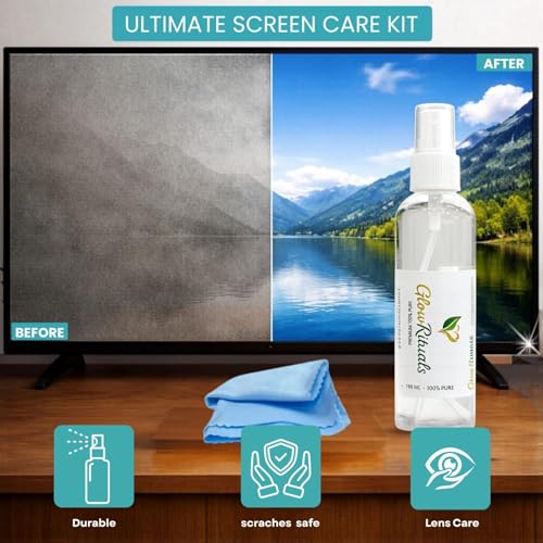 Image of Lens Cleaner Spray Kit for Eyeglasses, Camera Lens and Spectacles, Cleaning Solution with Microfiber Cloths, Anti-Smudge, 100ml (Pack of 1)