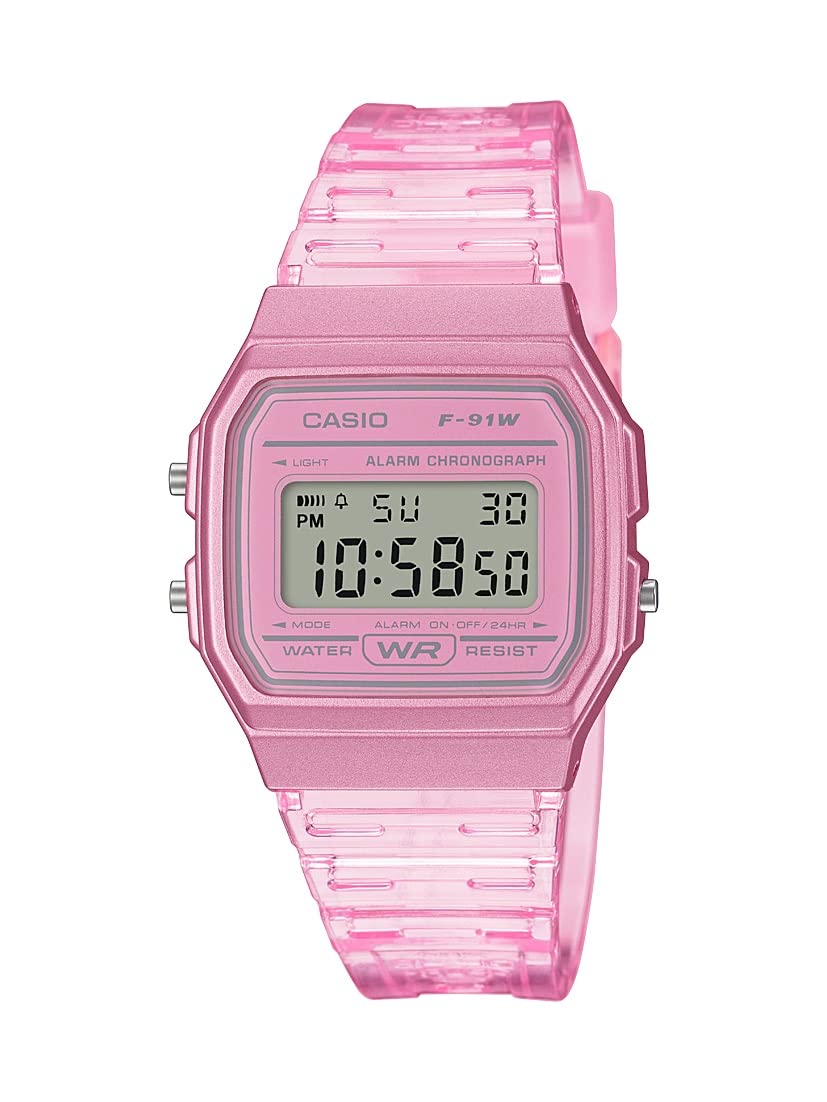 CasioF91W Series | Digital Watch | Water Resistant | LED Light | 1/100 SEC Stopwatch | Regular Time Keeping (HR, Min, SEC, PM, Date, Day) | Daily Alarm | Lightweight | 7 Year Battery