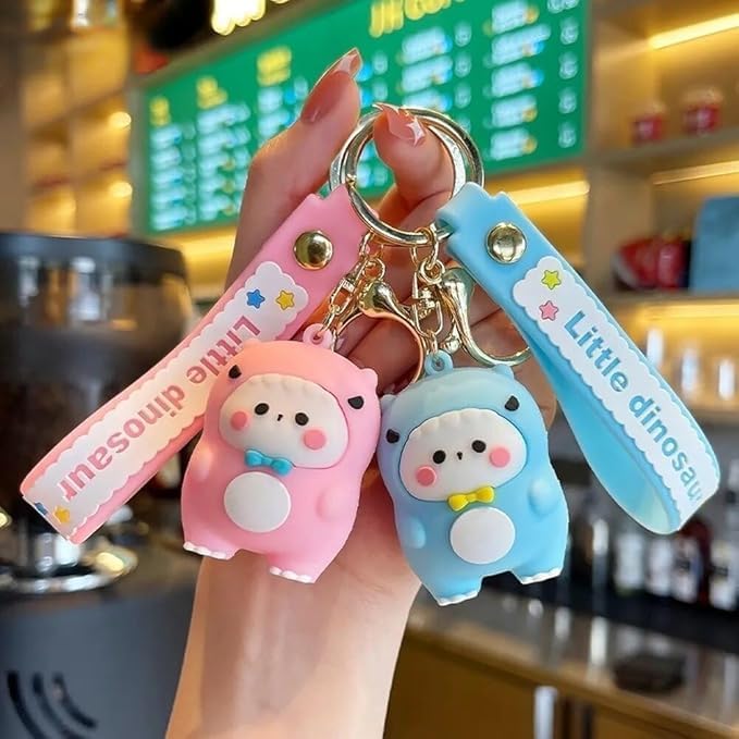 MANAKI ENTERPRISE 3D Rubber Key Chain,Silicone Key Ring Key Chain for Girls,Cute Cartoon Theme Key Chain for Bag/Door Key, Kawaii Key Rings, Stylish Key-Ring