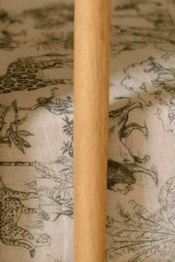 Image of Oilo Crib Sheet, Breathable, Fitted, Organic Cotton Jersey, 300-Thread, Machine Wash, Fits Standard Crib (28 inch x 52 inch x 6 inch), Toddler Bedding, Heirloom Organic Collection, Vintage Safari
