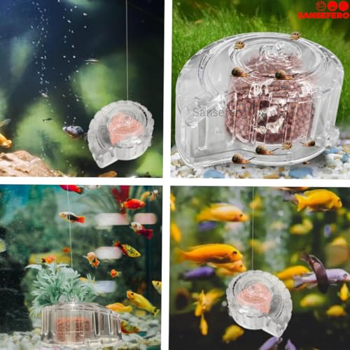 Image of SANSEFERO Premier Plants Aquarium Snail Catcher For Aquarium Fish Tank With Transparent Snail Trap Safe For Fishes And Shrimps(Mc 111)