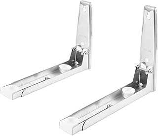 Oumefar Ripiano per microonde, Staffa per microonde Staffa per Supporto per Forno a microonde Design Semplice Design Pieghevole Supporto per microonde con Base Spessa per Mamma per Ristorante