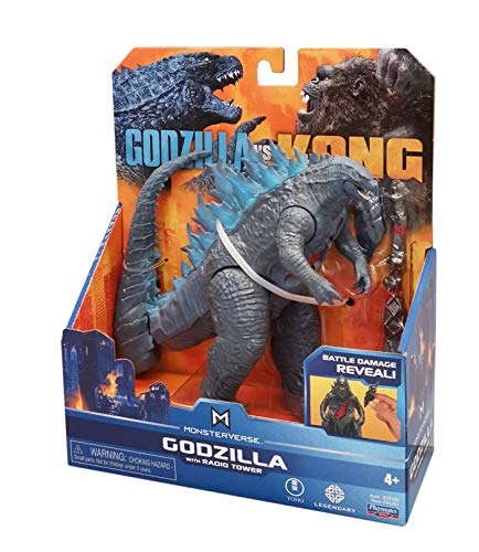 Godzilla vs. Kong 2021 Monsterverse Movie Series 6\" Action Figure: Godzilla with Radio Tower - Thumbnail 3