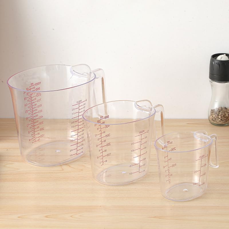 Pichet Doseur En Plastique, 100 250 500 1000 Ml Tasse À Mesurer Graduée