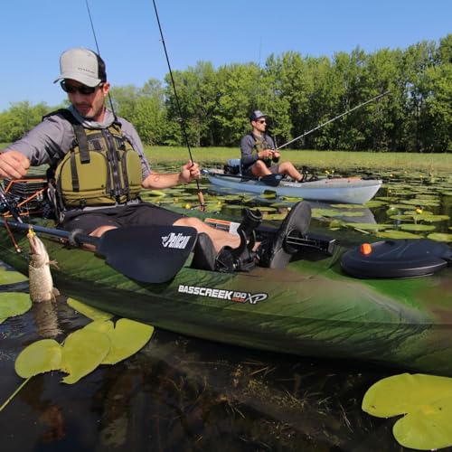 image for Pelican - Basscreek 100XP Fishing Kayak - Sit-On-Top Kayak - Lightweig