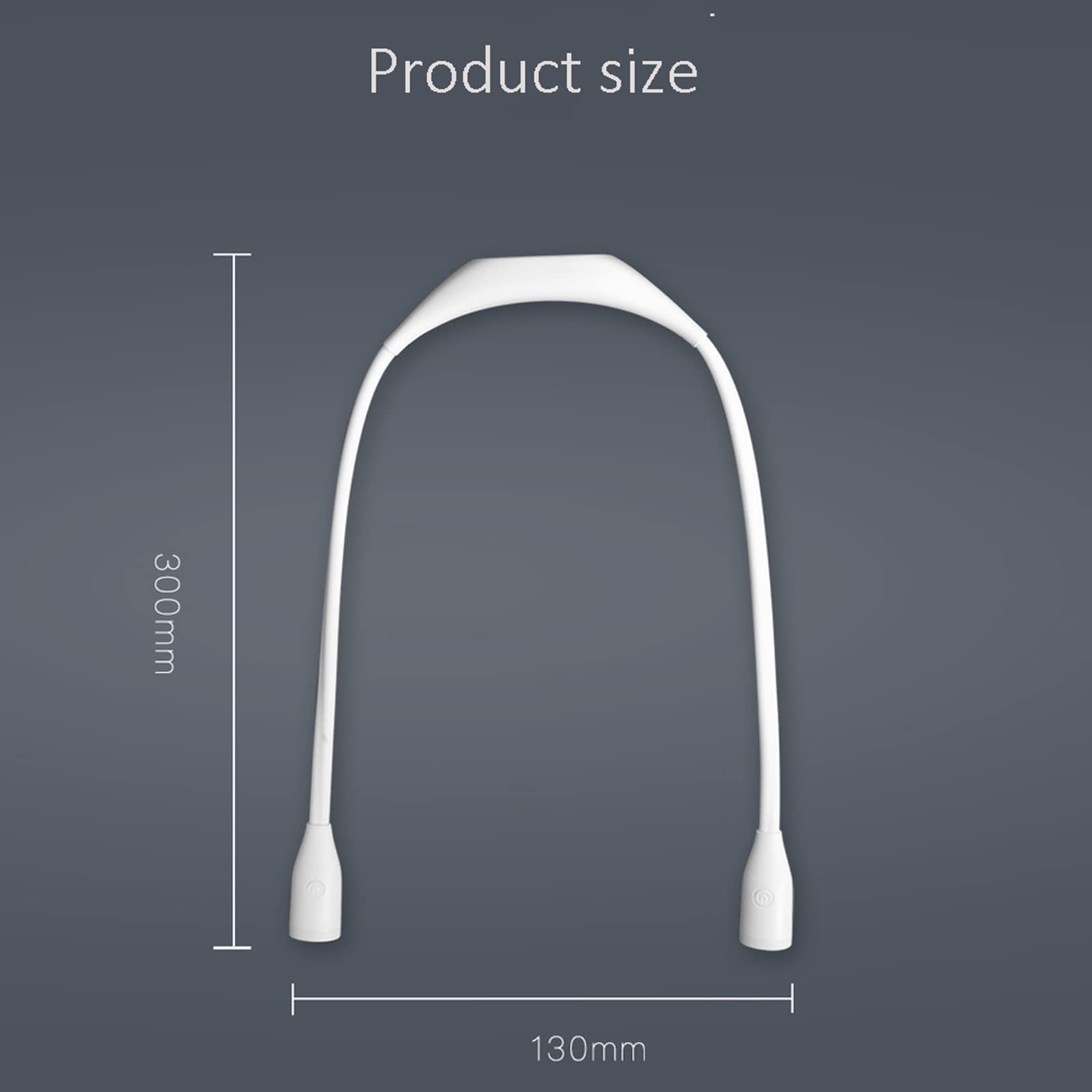Lampka książkowa na szyję, ładowalna lampa USB do pielęgnacji oczu Elastyczna lampka do czytania na szyję z 4 jasnymi żarówkami LED, 3 regulowane poziomy jasności,White