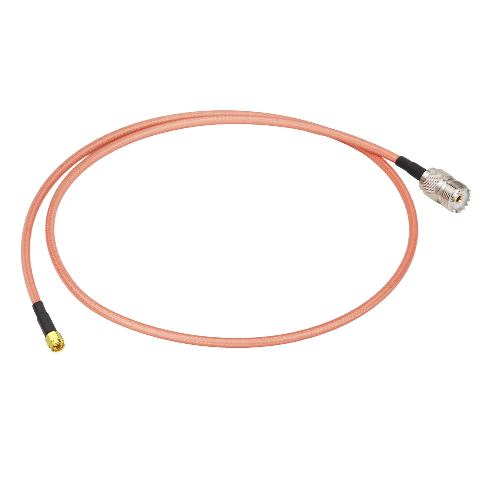 BINGFU Lot de 2 câbles coaxiaux SMA mâle vers UHF femelle SO239 de 1 m RG142 à faible perte pour compteur SWR véhicule marin HF VHF UHF CB Ham antenne radio amateur portable extension