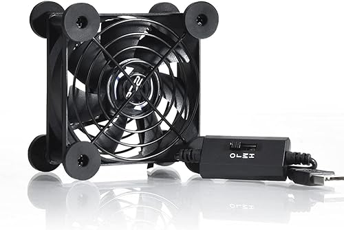 Ventilador USB silencioso de 3.150 in, ventilador de enfriamiento portátil USB de 5 V para pantalla plana Xbox DVR PlayStation, router, receptor de