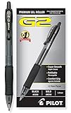 G2 Premium Gel Pen, Retractable, Bold 1 mm, Black Ink, Smoke/Black Barrel, Dozen, Sold as 2 Pack