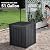 YITAHOME Deck Box, 51 Gallon Weather Resistant Outdoor Storage Container for Patio Cushions, Pool Supplies, Garden Tools, Lockable Lid and Side Handles, Black