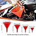 10Pcs Funnels for Automotive Use,Automotive Funnels Set,Wide Mouth Fuel Funnel, Plastic Long Neck Oil Funnel,Flexible Oil Funnel Kit with Spout and Filter for Filling Coolant, Engine Oil, Gasoline