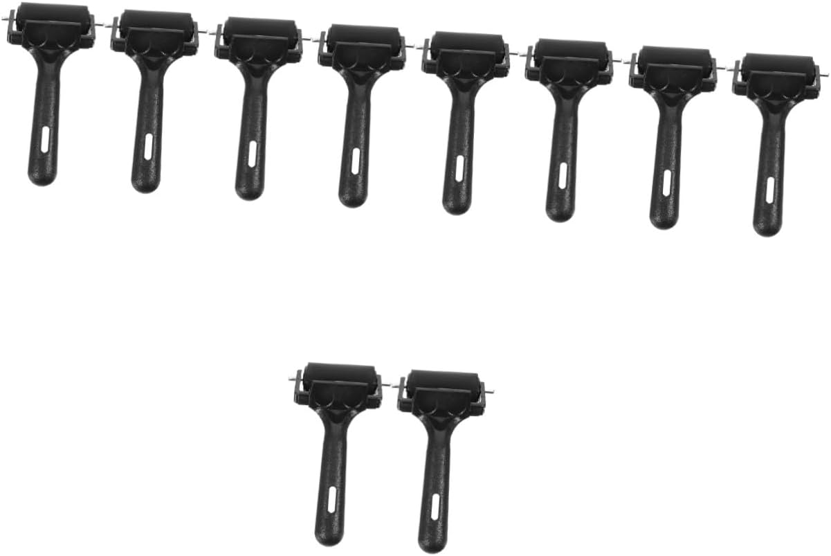 Mipcase 10pcs Non-Skid Ink Rollers for Crafting Glue Stamping Tools Lightweight Portable Painting Rollers for Printmaking and Projects