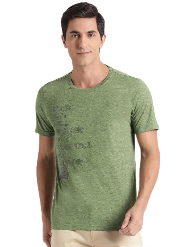 Image of Wildcraft Stylish Men Polyester Kooltex Crewneck Textography T-shirt | Half Sleeve Regular Fit T-shirt for Mens