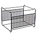 Organizador de Archivos Estante de Archivo de Malla metálica/Caja de Archivo/Organizador de Carpeta de Oficina en el hogar Estante Bandeja Doble de Carga Lateral con Archivo Colgante Estante de ar