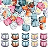 Kichvoe Kit de Cuentas para Manualidades 50 Piezas Cuentas de Vidrio Gato Multicolor con Agujeros para Pulsera y Collar Artesanales Espaciadoras Niñas Color Aleatorio