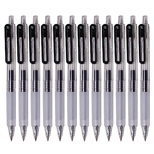 Bolígrafos de Gel Retráctiles Ultra Finos 0.38mm Tinta Negra 12 Unidades miniatura 1