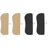 2pairs Anti-Slip Leather Heel Grips Cushion Protector Pads for High Heels Resistant Prevents Rubbing and Injury Apricot Black