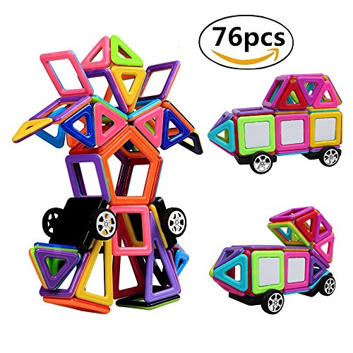 StillCool Magnetische Bausteine, 138 Teiliger Magnetic Bauklötze 3D Macaron Bausteine Spielzeug für Zuhause, Schulen, Kindertagesstätten