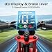 Gyroor S1 Kids Electric Balance Bike, 200W Motor 3 Speeds up to 10 MPH, 12-Inch Pneumatic Tires, 7-Color Rear Fender LED Taillight, Drum Brake, UL2272 Certified, for Ages 3-6, Black-9BD