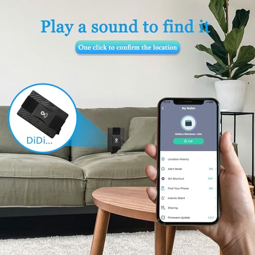 Trackable Thin Card Wallet for Men - Leather Bluetooth Anti-Lost Smart Wallet with Metal Money Clip Men's Card Holder Minimalist Smart Men's Wallet (Carbon Fiber Black)4