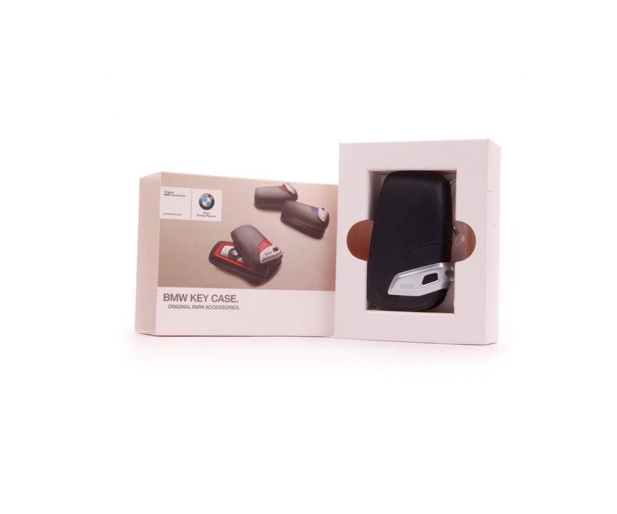 Custodia Portachiavi BMW Originale - Clip Acciaio Inox Cromato, Colore Caffè, Per Serie 2 F45/F46